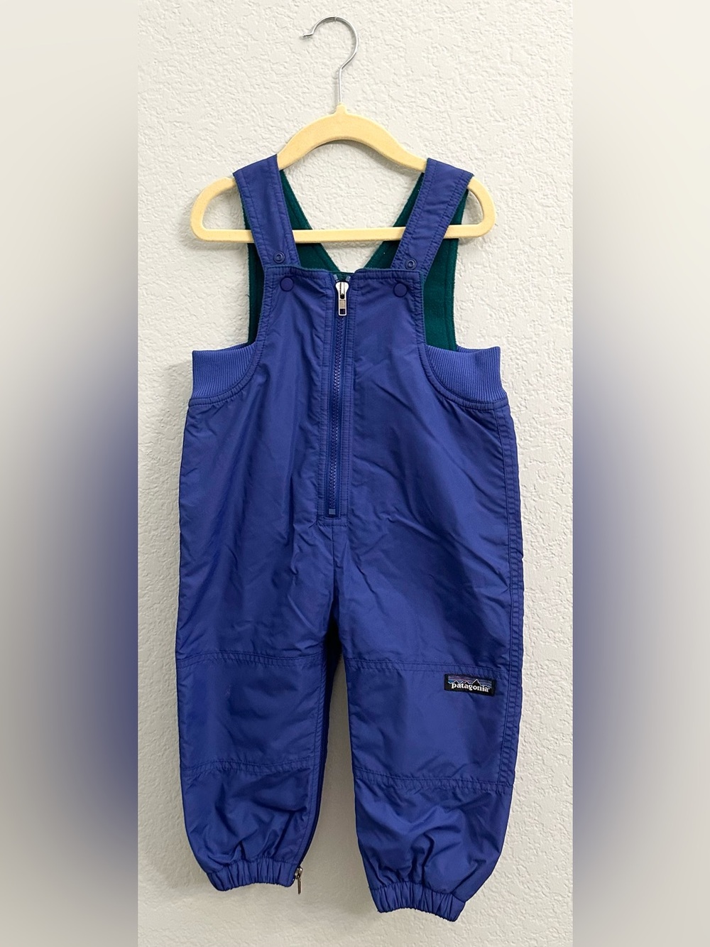 Vintage 1997 Patagonia Baby Snow Bib Overalls USA 18M Purple